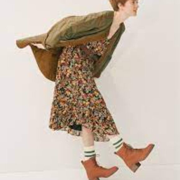 Madewell Dolman-Sleeve Ruffle-Hem Midi Dress In Flower Garden 8 - Picture 3 of 15